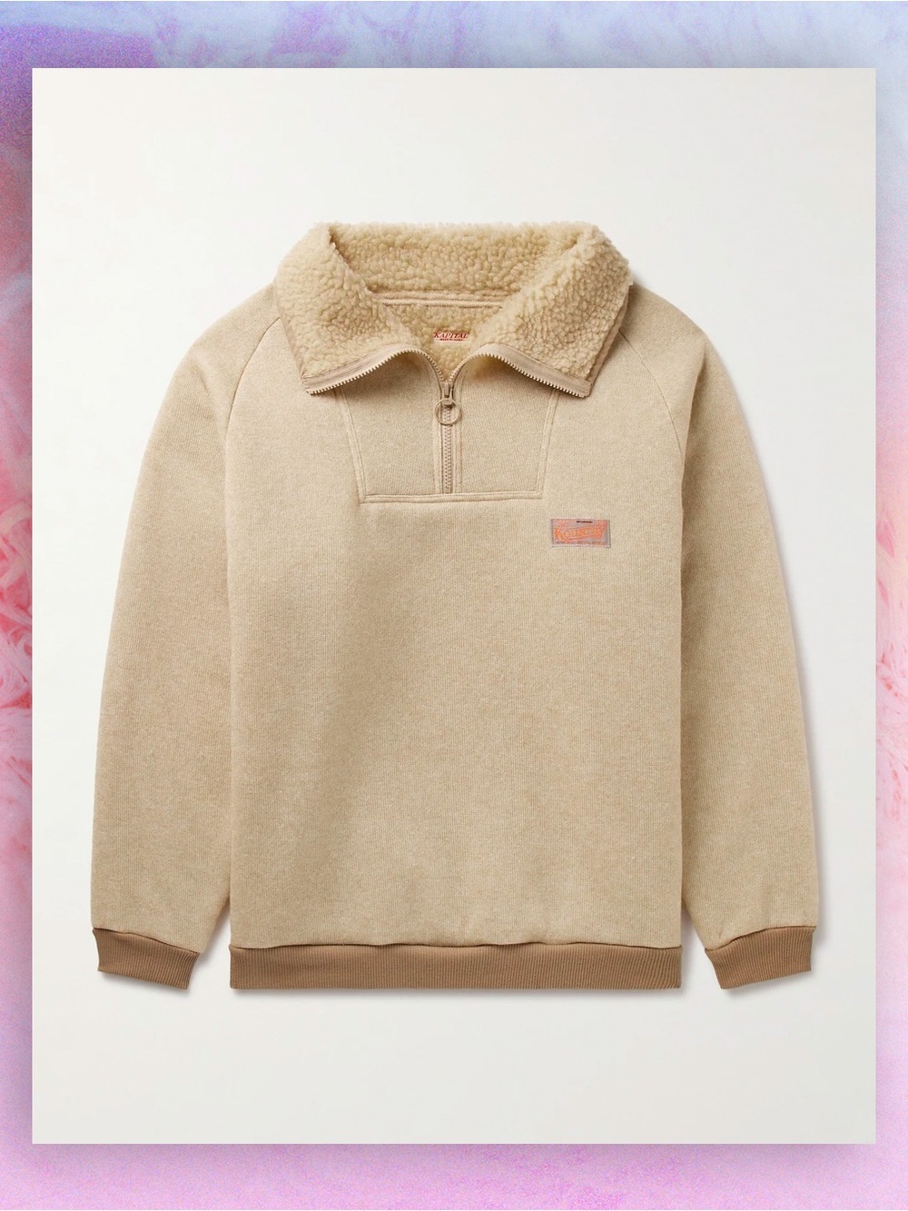 Kapital BOA Fleece ZIP ALPINE Pullover - Ecru - Unisex